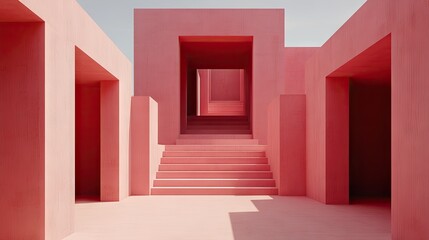 A soft pastel pink abstract background with subtle lighting, offering a calming and elegant space for designs.