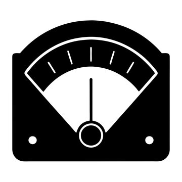 recommend clip art: ampere meter silhouette vector on white background