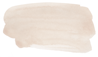 Peach Pink Soft Pastel Watercolor Brush Stroke on Transparent Background