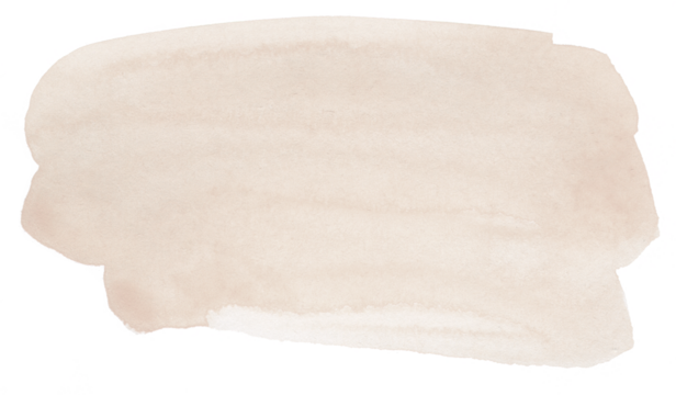 Peach Pink Soft Pastel Watercolor Brush Stroke on Transparent Background