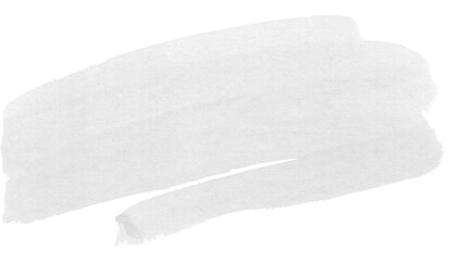 Gray Soft Pastel Watercolor Brush Stroke on Transparent Background