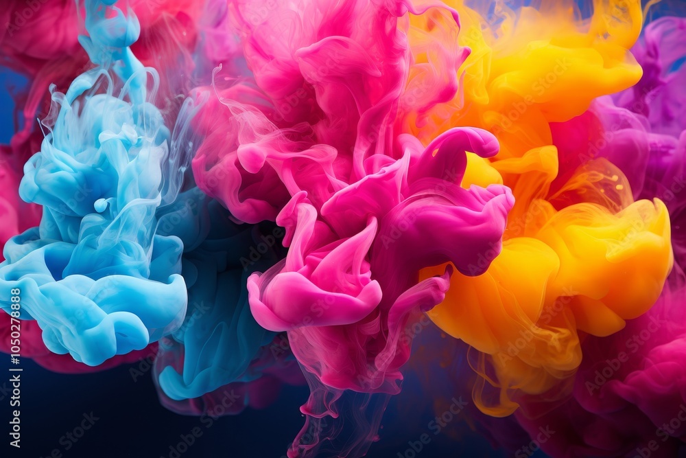 Poster vibrant fluid marbled background with colorful swirling patterns and dynamic hues