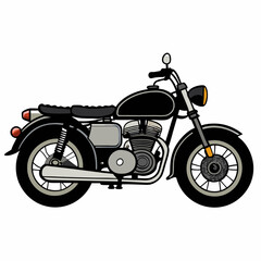 Royal Enfield motorcycle vector Illustration on a white background 