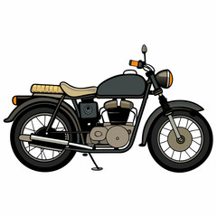 Fototapeta premium Royal Enfield motorcycle vector Illustration on a white background 