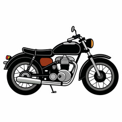 Obraz premium Royal Enfield motorcycle vector Illustration on a white background 