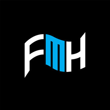 FMH logo design, FMH simple and modern logo. FMH luxurious alphabet design
