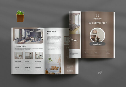 Home Rental Welcome Guide Template Layout