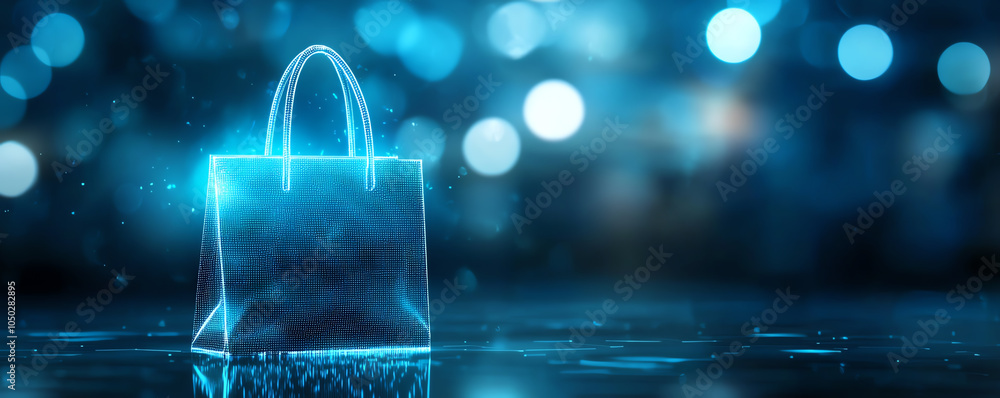 Aufkleber elegant shopping bag prototype with gridbased wireframe, professional design layout
