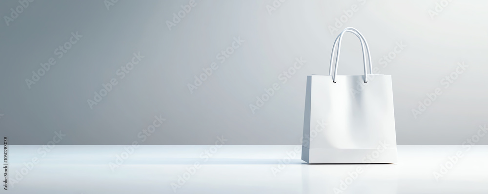 Aufkleber 3d interactive shopping bag mockup with precise wireframe, showcasing design versatility