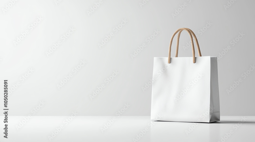 Poster interactive wireframe mockup of a shopping bag, showcasing customizable design features