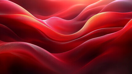 Elegant red silk fabric close-up shot