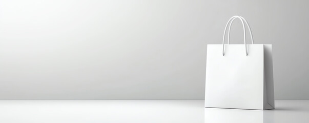 Minimalist and clean shopping bag wireframe, ideal for branding mockups and presentations