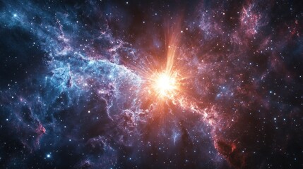 Cosmic Explosion in a Starry Nebula