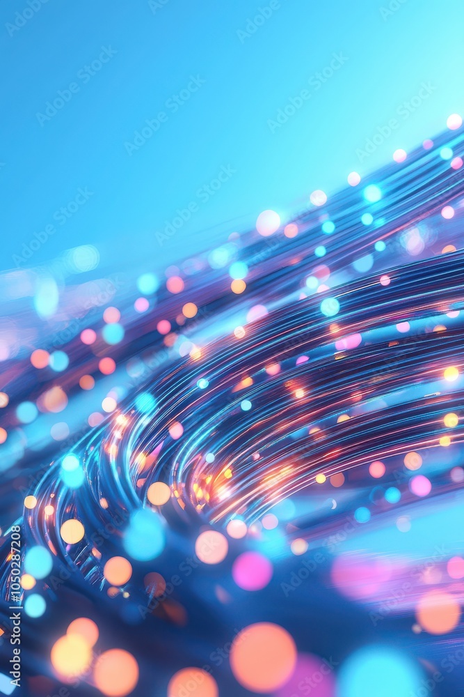 Poster dynamic digital connectivity with optimized lines in motion