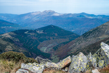 View of the mountains (French Pyrenees, Ariege)