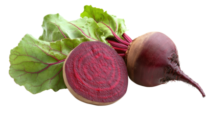 Fresh red beetroot isolated on a white background
