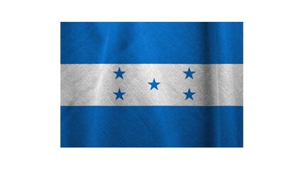 Republic of Honduras national flag isolated on white background. Honduras is a country in Central America.