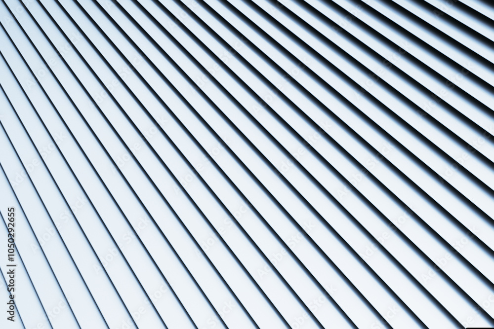 Poster Diagonal abstract geometric lines on white background. 3D Rendering