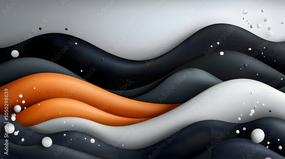 Aufkleber dramatic and contemporary banner design featuring a dark grainy texture overlaying abstract waves of