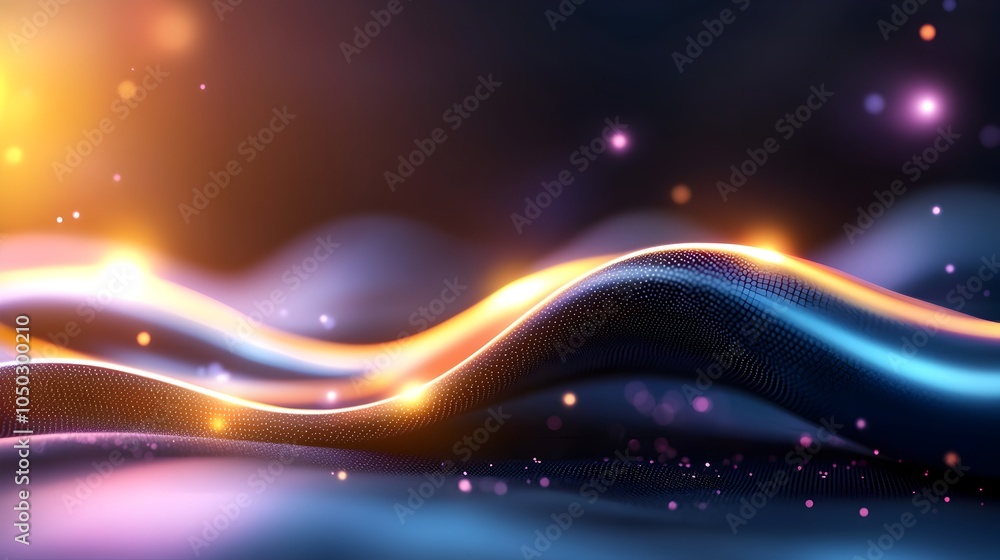 Poster Mesmerizing Glowing Color Gradient Backgrounds with Textured Noise for Visually Stunning Poster Banner or Presentation Designs