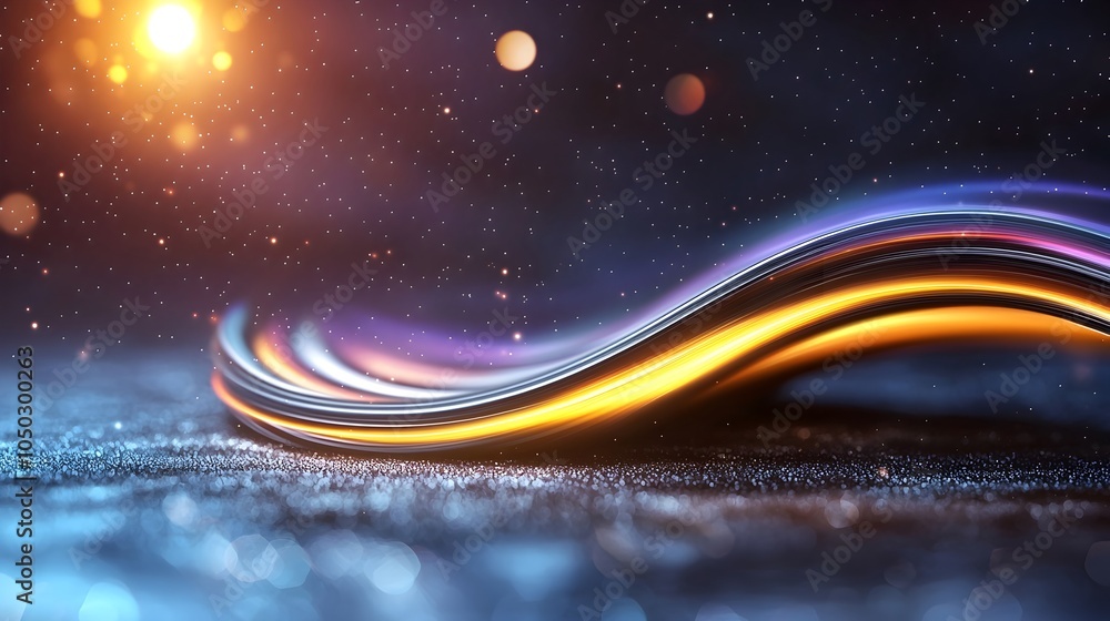 Fototapete Mesmerizing and dynamic color gradient effect flowing across a dark grainy background with noise textures perfect for creating visually striking posters banners and other creative designs