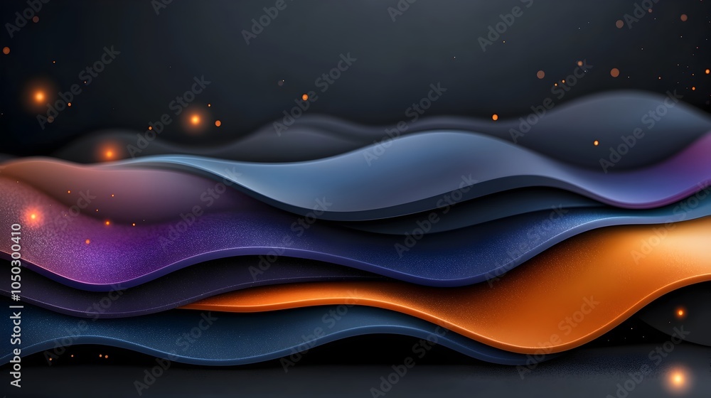 Poster captivating abstract background with blended deep purple and blue hues layered with subtle grainy no