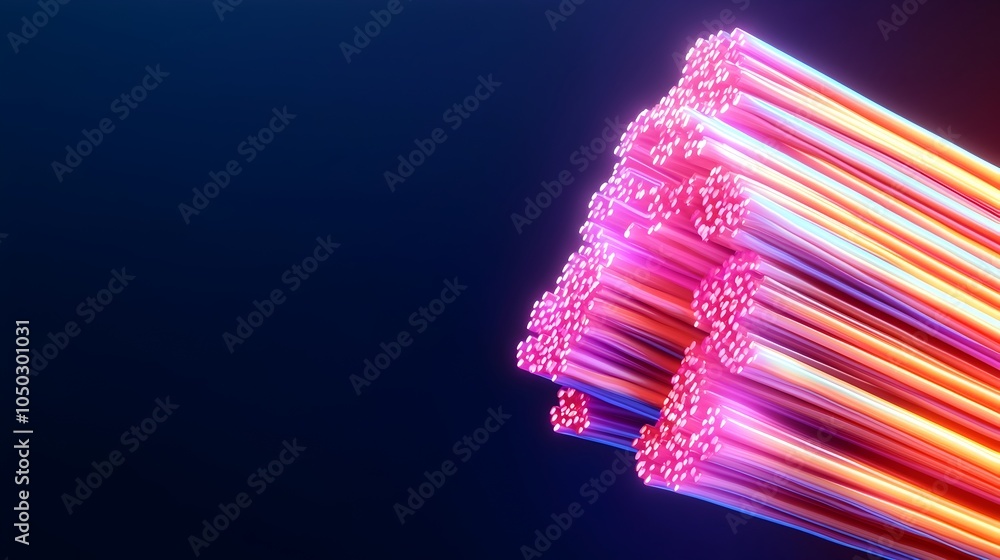 Poster visually captivating abstract image showcasing the mesmerizing glow and light refraction of brightly