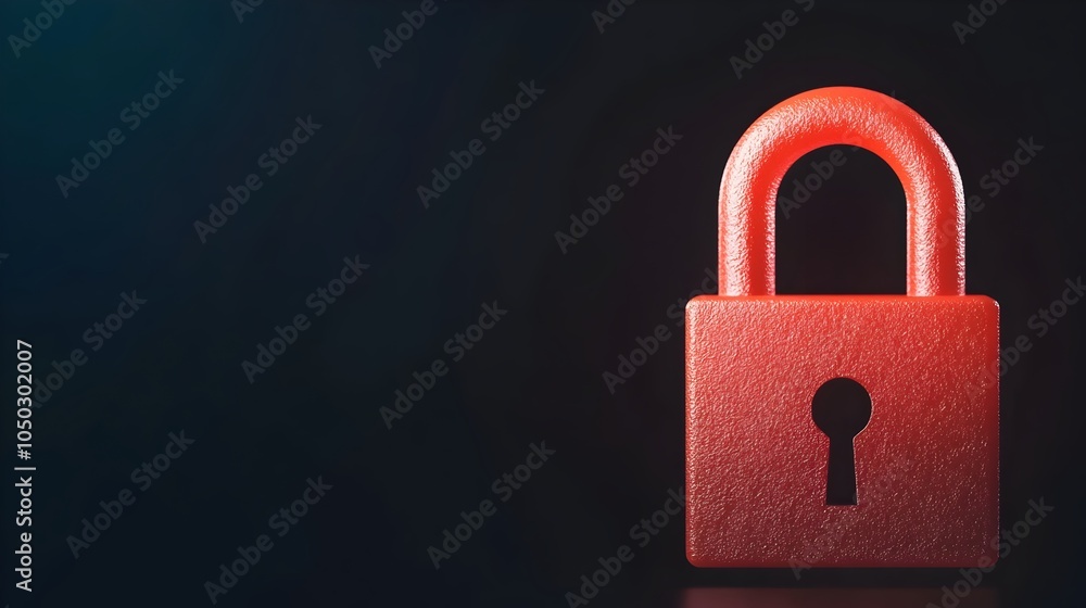 Fototapete Sleek Digital Lock Symbol in Futuristic Holographic Interface Representing Secure Network Technology with Advanced Tech Protocols and Cyber Protection