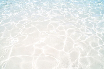 Obraz premium Beautiful tropical sea. Clear sea water on the beach. Overhead view. Background Material.