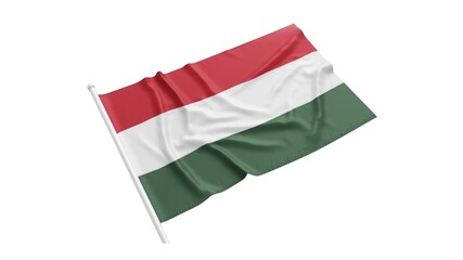 Hungary national flag isolated on white background.