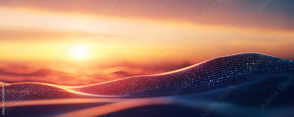 Poster futuristic holographic displays with glowing binary code - captivating sci-fi digital landscape show