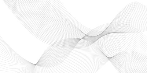 Abstract background with business and technology wave line. Thin line wavy abstract vector background. Curve wave seamless pattern.