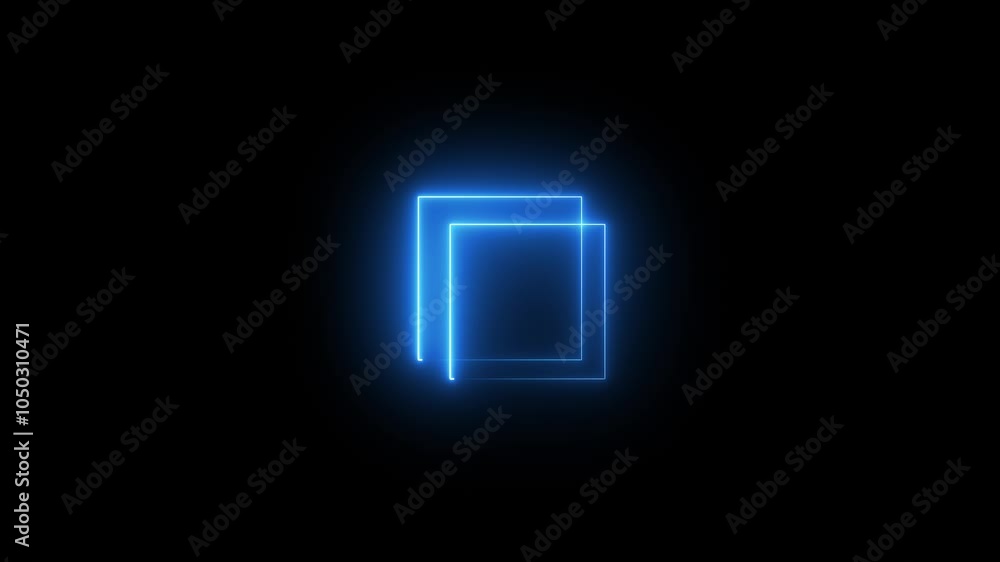 Poster black background abstract glowing neon rectangle border frame in the shape rectangle glowing and fut