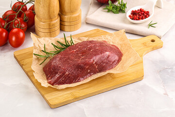 Raw beef meat uncocked steak