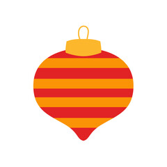 Christmas ball ornament flat design illustration