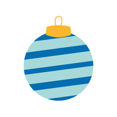 Christmas ball ornament flat design illustration