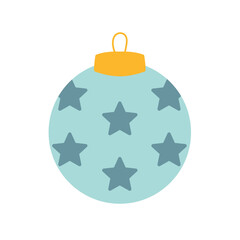 Christmas ball ornament flat design illustration