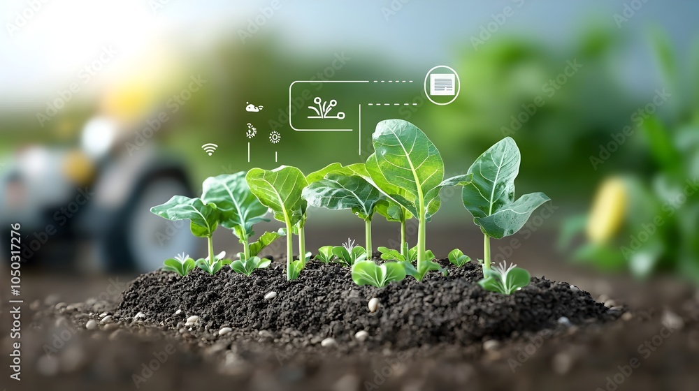 Aufkleber Innovative showcasing data driven precision agriculture technologies that enable smart farming practices