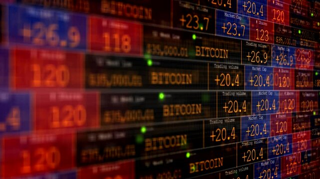 Generic Bitcoin Stock Market Investing Ticker with Generic Data