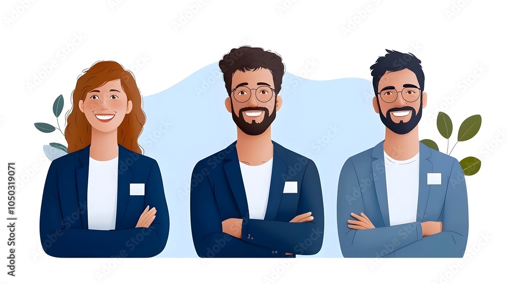 Aufkleber vibrant depicting engaged employees experiencing workplace satisfaction and team motivation through 