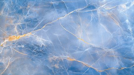 Naklejka premium Blue Marble Texture with Gold Veins