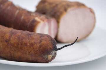Smoked meats selection with rich flavors and rustic textures
