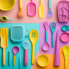 colorful kitchen dinnerware set