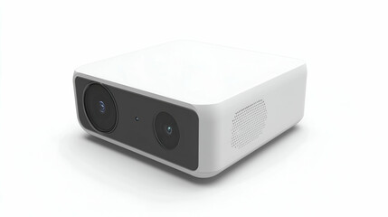 Fototapeta premium Mini Projector for On-the-Go Viewing | Pocket-Sized, Versatile Entertainment, Bright Image Quality