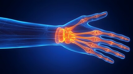 Hand x-ray illustration