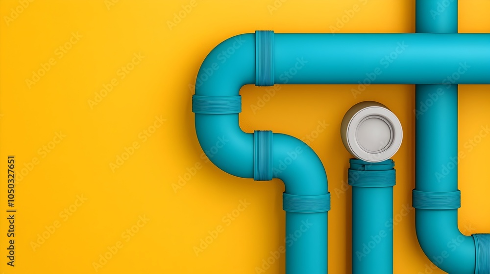 Leinwandbilder detailed 3d architectural showcasing the interconnected ductwork valves and air control components o