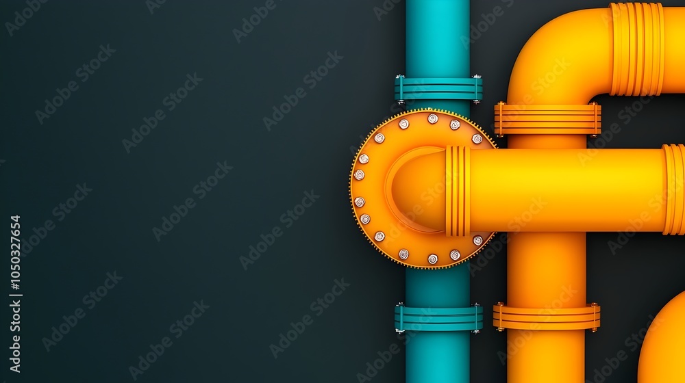 Fototapete 3D architectural showcasing the intricate ventilation system blueprint displaying interconnected ducts and air control systems for optimal climate management in modern building design