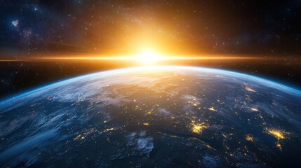 Obraz premium Sunrise Over Earth