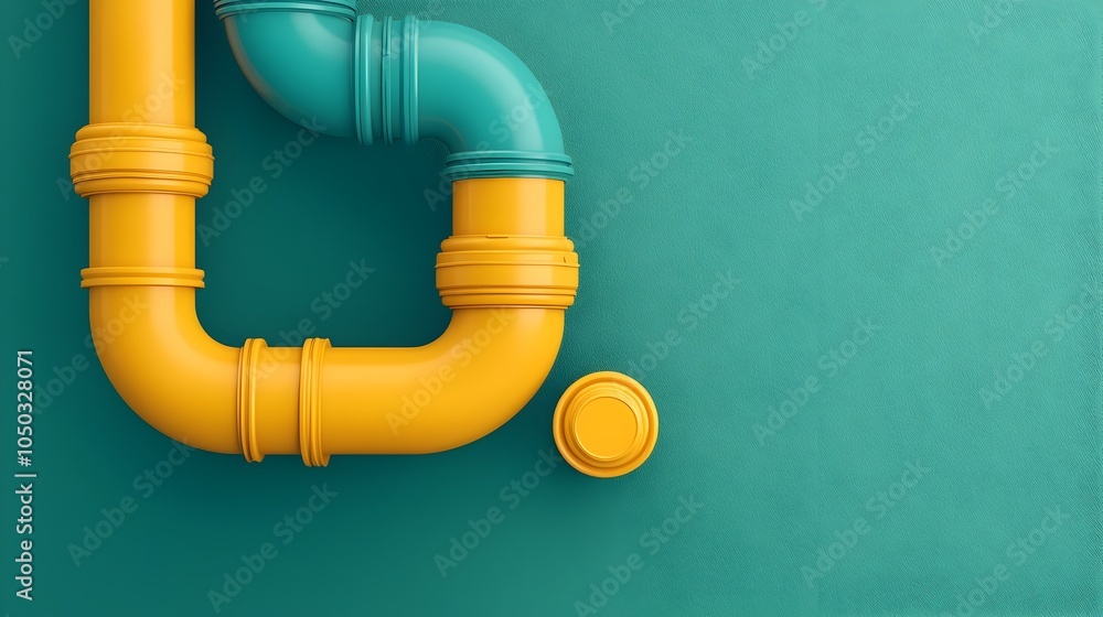 Poster detailed 3d blueprint showcasing the complex design of a comprehensive ventilation system including 