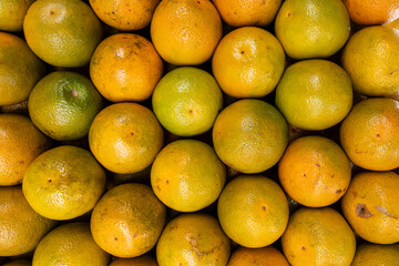 Fresh orange to sale at open air market. Sao Paulo, Brazil